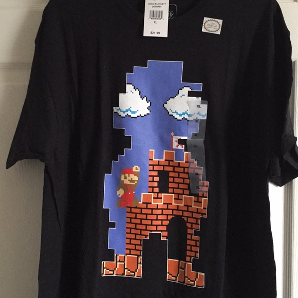Mario silhouette mans Tshirt - Picture 3 of 3